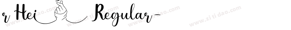 r Hei Regular字体转换